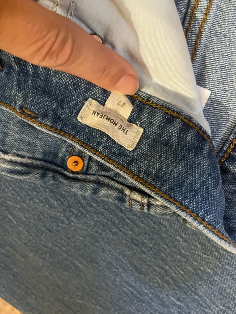 Madewell Size 27 High-Rise Blue Women's Mom Jeans - Picture 4 of 4